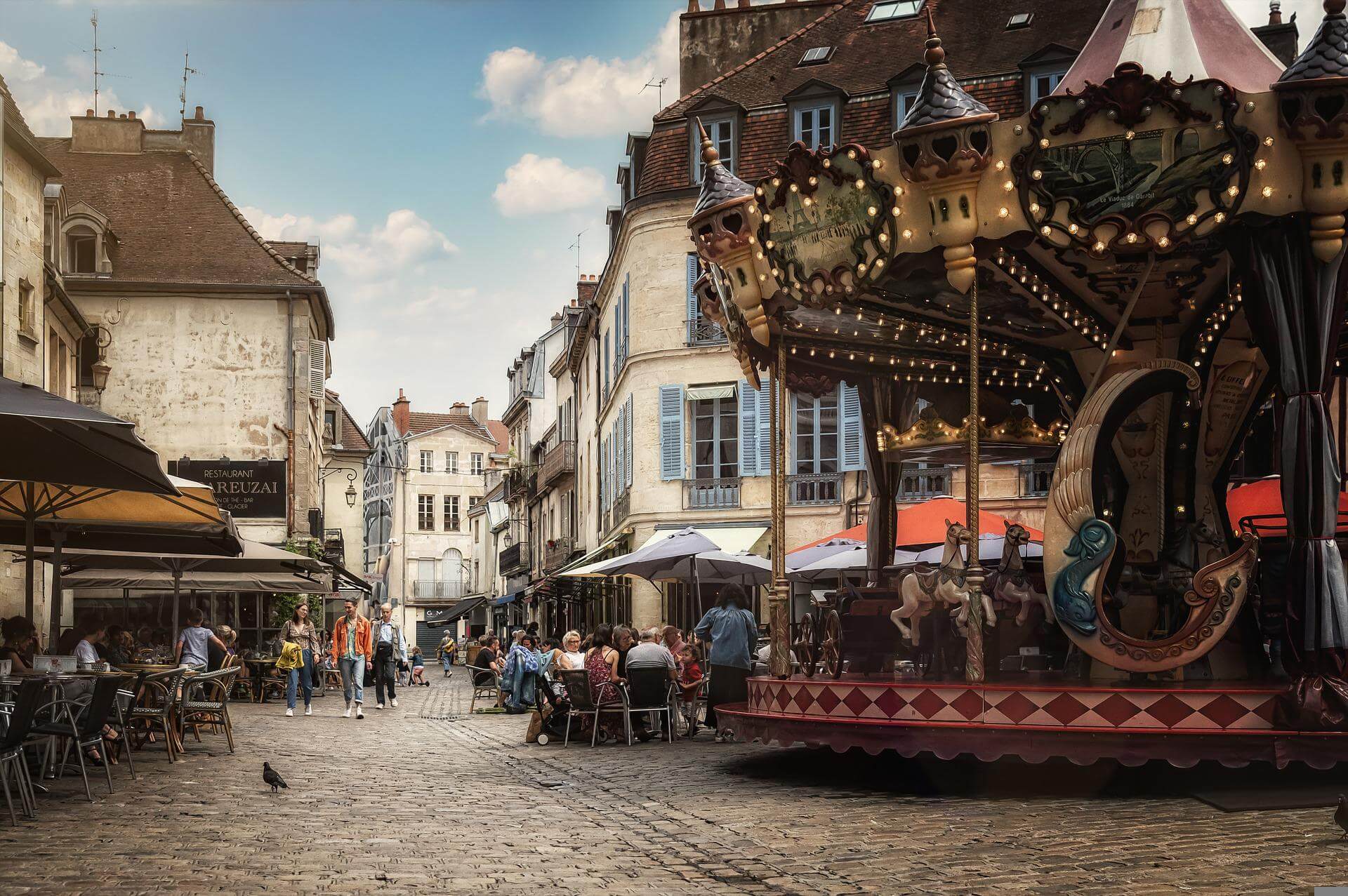 Dijon Old Carousel in town