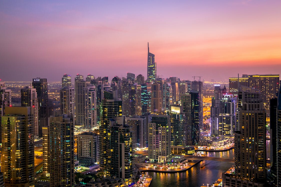 aerial view of Dubai, UAE